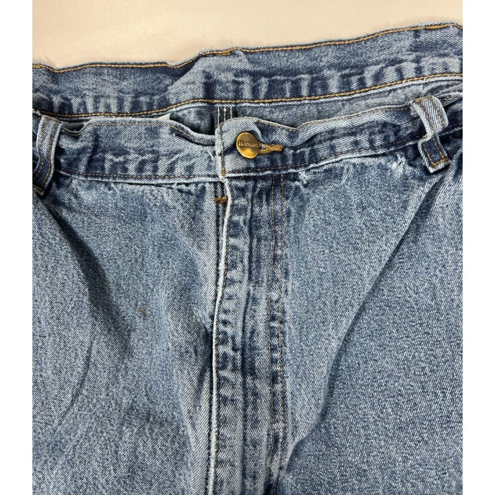 Carhartt Men 40X34 B13-DPS Relaxed Fit Dungaree Jeans Blue Cotton Denim - Picture 3 of 8